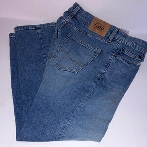 Izod Men's Straight Fit Stonewashed‎ Denim Jeans Soft Stretch 30x30